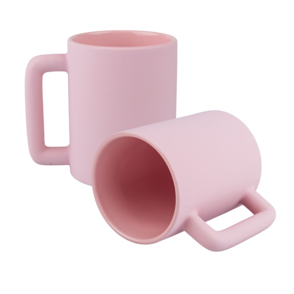 Coloured Matte Sublimation Mug - Rectangular Handle